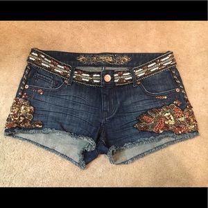 Express denim shorts